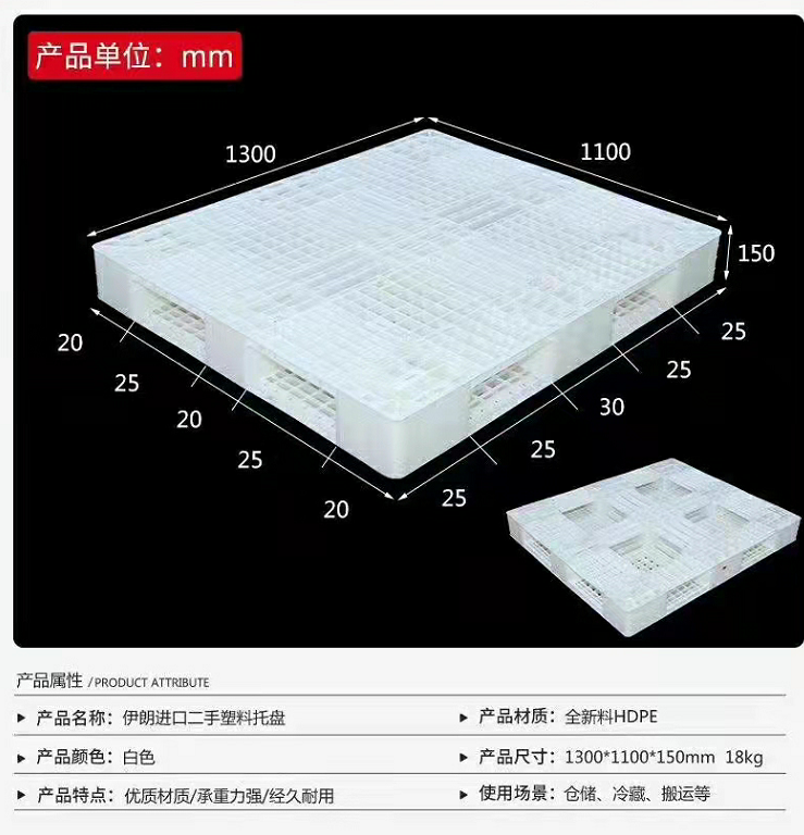 伊朗进口二手塑料托盘